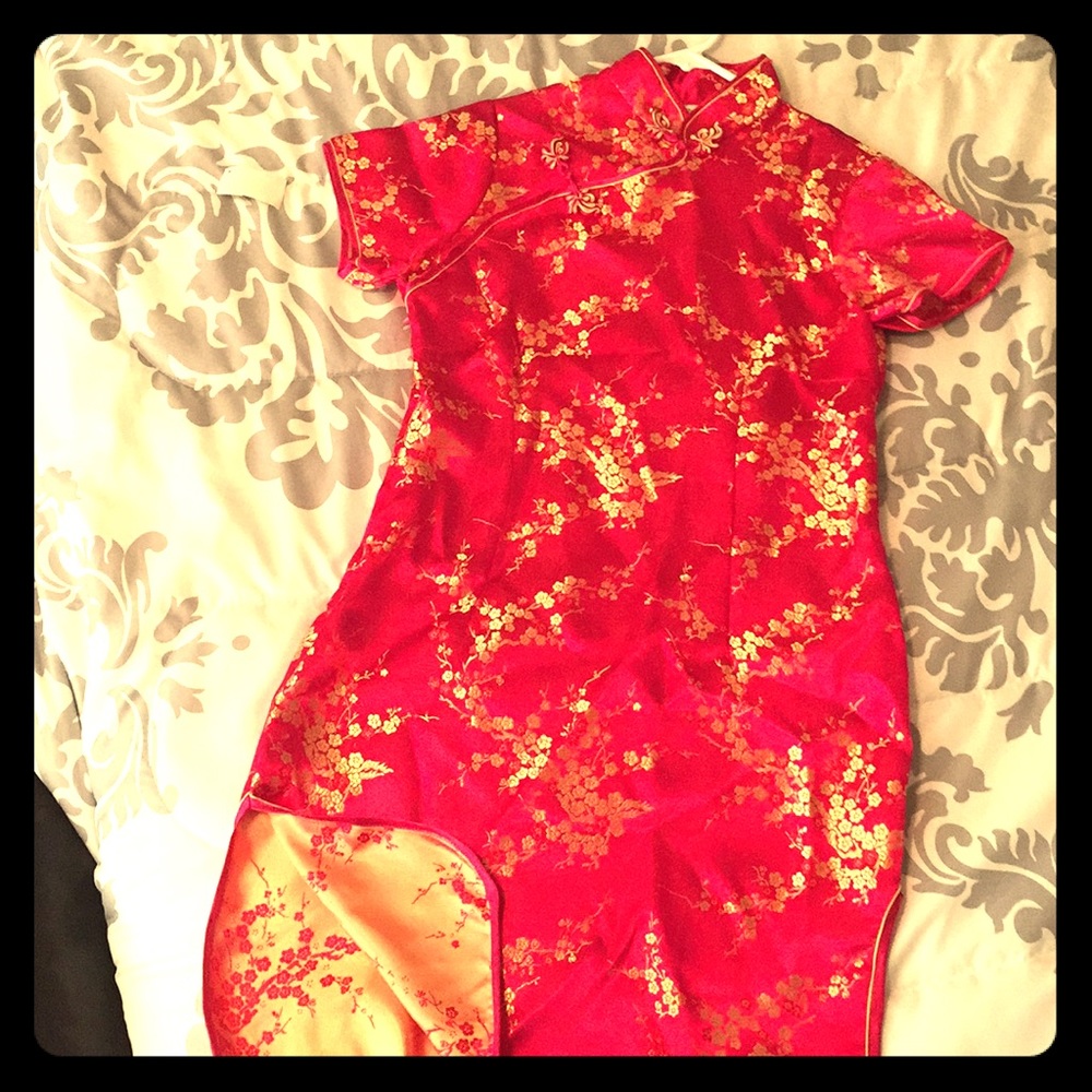 Chinese Cheongsam Cherry Blossom dress (SM)
